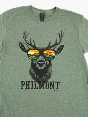 Scouting America Philmont Shirt Green Size Medium Hiking Camping Shirt Deer